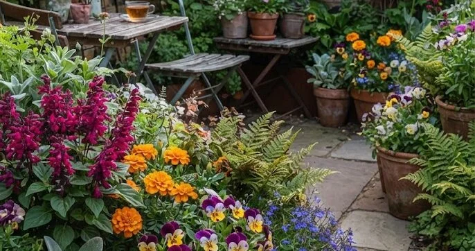 Casual Colorful City Garden